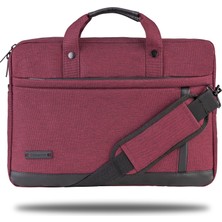 1001 Ravenna VP1505 15,6" Su Geçirmez Kumaş ve Fermuar Notebook Laptop El Çantası-Bordo
