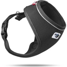 Curli Basic Air-Mesh Köpek Göğüs Tasması Siyah Xs