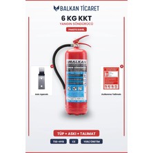 Balkan Ticaret Ruhsata Uygun Yangın Tüpü 6 kg Tozlu Kkt Abc Askı Aparatı Talimat Tse Hyb Ce Belgeli