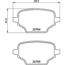Brembo Dpmix-Hb Arka Fren Balatasi Opel Combo E Peugeot Partner-Rifter Citroen Berlingo Toyota Proace City 18- Fiat Doblo 23-