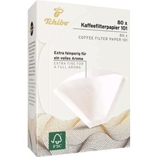 1001 80 Adet Kahve Filtresi - 101 Numara Ekstra Ince - Tam Bir Aroma Için Beyaz Kaliteli Kağıt