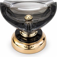 Hediye Sandalı Gold Tabanlı Füme Cam Dekoratif Lüks Küllük