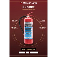Balkan Ticaret Balkan 6kg Kuru Kimyevi Tozlu Yangın Söndürücü TSE-HYB CE Belgeli -30°C ile +60°C Çalışma Aralığı