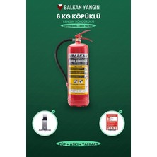 Balkan Ticaret Depo Yangın Tüpü 6 kg Köpüklü Foam Ab Askı Aparatı Talimat Tse Hyb Ce Belgeli