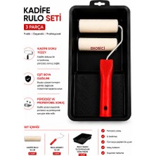 Ehobici 3 Parça Lüks Kadife Rulo Moher Boyacı Seti