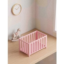 Ada Goods Minyatür Oyuncak Bebek Yatağı Beşik - 12 cm Oyuncak Bebek Evi Aksesuarı
