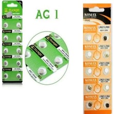 Belirtilmemiş Buton Pil - Saat Lazer Hesap Makinesi Pili 10LU Paket  Ag1 LR621/LR60 1.55V