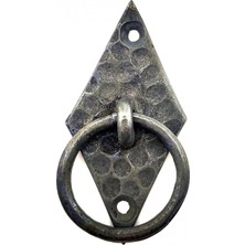 Ulu Pazarlama Antika Tarz Dekoratif Pirinç Dik Baklava Halka , Mobilya Kulbu - 82X41 Mm, Oksit