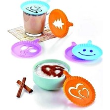 Ulu Pazarlama Renkli Kahve Süsleme Şablonları  - 4lü Magic Süsleme Şablonu