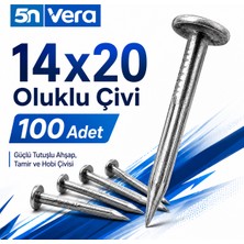 5n Vera 14X20 Oluklu Çivi 100 Adet | Güçlü Tutuşlu Ahşap, Tamir ve Hobi Çivisi