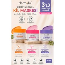 Dermokil Kil Maskesi Leke Karşıtı/gözenek Sıkılaştırıcı/yaşlanma ve Kırışıklık Karşıtı 3X50 ml