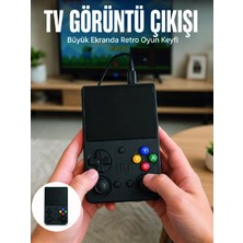 Retro Oyun Konsolu Çift Analog Joystick 64GB Hafızalı Taşınabilir El Konsolu Midastech