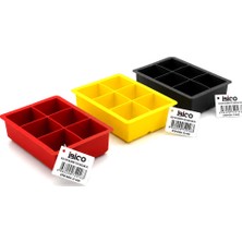 Masa Dostu 6 Bölmeli Kare Buz Kalıbı - Silikon - Renkli