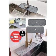Empressco 2 Adet Lavabo Sıçrama Koruması Ultra Kalın Çok Amaçlı Basit Kurulum Pratik Lavabo Bataryası Tezgah