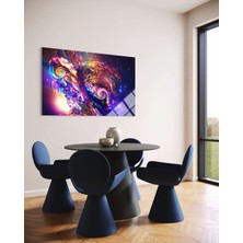 Baskı Perisi Soyut Cam Tablo 554