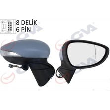 GVA Dpmix-Hb Diş Dikiz Aynasi Sağ Fiesta 08 Elektrikli Isitmali Sinyalli Astarli Asferik 6 Fiş VM-6313EHPAR
