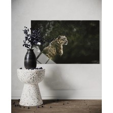 Baskı Perisi Leopar Cam Tablo 184