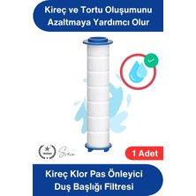 Svein #filtre 1 Adet Duş Başlığı Filtresi Kireç Klor Pas Önleyici Yedek Filtre Seti Pamuk Su Arıtma Kartuşu Standart Uyum Banyo Su Temizleyici Tortu Partikül Giderici Saç Cilt Koruma Filtre Kartuş