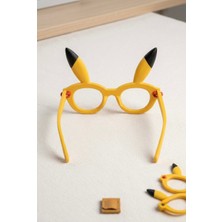 Wowolab Pikachu Temalı Çocuk Parti Gözlüğü 3D Baskı Pla Kostüm Aksesuarı