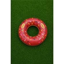 Empressco Büyük Boy Pembe Donut Desenli Şişme Simit Çocuk Deniz Şapkası