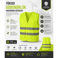Çeliker Ikaz Yeleği 5cm Fosforlu