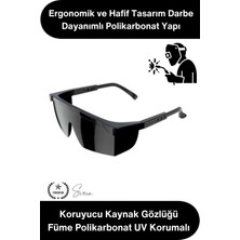 Svein #koruyucugözlük Koruyucu Kaynak Gözlüğü Füme Polikarbonat Uv Korumalı Iş Güvenliği Gözlüğü Darbe Dayanıklı Metal Kesme Taşlama Atölye Sanayi Ergonomik Hafif Güvenlik Ekipmanı