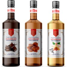1001 Karamel, Vanilya Aromalı Şurup 3'lü Set (3X700 Ml)