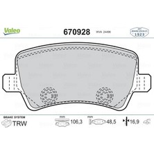 Valeo Dpmix-Hb Arka Balata Mondeo 07 Galaxy 06 Smax 06 Volvo S60 S80 06 V70 07 V60 XC60 Freelander 2.2 06