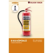 Balkan Ticaret 6 kg Yangın Söndürme Tüpü Köpüklü Foam Ab Askı Aparatı Tse Hyb Ce Belgeli