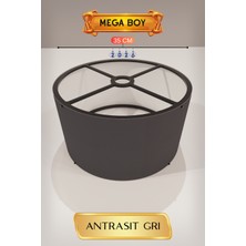 Elektronikçim Antrasit Gri Lambader Başlığı 35 cm Mega Boy
