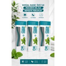 Dermokil Dk Dent Nane Özlü Florürsüz Diş Macunu 3X75 ml Diş Fırçası Hediyeli