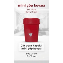 Evim 365 Çift Kapaklı Mini Çöp Kovası