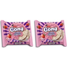1001 Gong Çilekli Yoğurtlu Kaplamalı Pirinç Patlağı 30 G (2 Paketi)