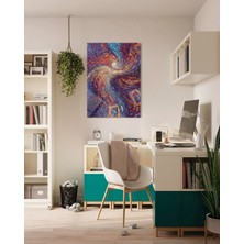 Baskı Perisi Soyut Cam Tablo 520