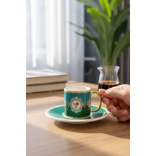 Karmensoft 6'lı Royal Green Sohoo Bird Kahve Fincanı