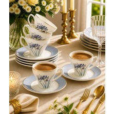 Mikasa Moor 6 Kişilik Porselen Lavender Flutter Kahve Fincanı