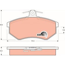 TRW Dpmix-Hb Ön Balata Passat 1.8 88-96 Audi 80 A41.6 1.9tdi 95-10 119.3X69.6X19.4 mm GDB854