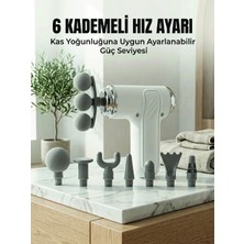 MidasTech Profesyonel Kas Gevşetici Masaj Tabancası 8 Değiştirilebilir Başlıklı Kablosuz Masaj Cihazı