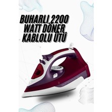 Herşey Trend Buharlı Kablolu Ütü 2200 Watt Kireçlenme Önleyici Şok Buharlı