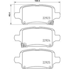 Brembo Dpmix-Hb Arka Fren Balatasi Opel Insignia B 17-16 16 Inç