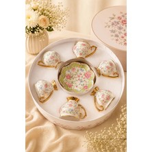 On Dekor 6 Kişilik Sakura Rose Porselen Kahve Fincanı 90 cc