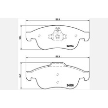Brembo Dpmix-Hb Ön Fren Balatasi Megane Iii 09- Scenic Iii 09-Fluence 10-Duster 10- Lodgy 12- Captur I 13-1.5 Dci 1.6 16V