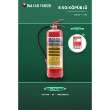 Balkan Ticaret Yangın Söndürme Tüpü 6 kg Köpüklü Foam Ab Talimat Tse Hyb Ce Belgeli