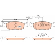 TRW Dpmix-Hb Ön Balata Fiat Punto Evo 1.2 1.3d 1.4 09-12 Punto 0.9 1.2 1.3d 1.4 12 500 0.9 09/10 GDB1899