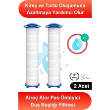 Svein #filtre 2 Adet Duş Başlığı Filtresi Kireç Klor Pas Önleyici Yedek Filtre Seti Pamuk Su Arıtma Kartuşu Standart Uyum Banyo Su Temizleyici Tortu Partikül Giderici Saç Cilt Koruma Filtre Kartuş