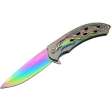 Belirtilmemiş Kartal  Rainbowi Tk 21 cm Kamp / Outdoor Çakı  - Yarı Otomatik, Kemerlikli, Kutulu