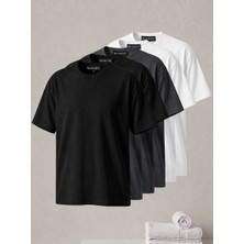 5'li Paket %100 Pamuk Unisex Basic Tişört