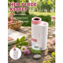80X-200X Taşınabilir Dijital Mikroskop  LED Işıklı Çocuk Eğitim Mikroskobu Nemere