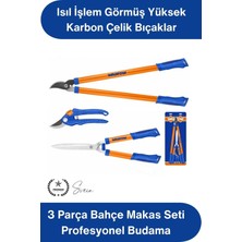 Svein #budama 3 Parça Bahçe Makas Seti Profesyonel Budama Makası Dal Kesme Çit Düzeltme Meyve Ağacı Çalı Çiçek Peyzaj Yüksek Karbon Çelik Ergonomik Sap Bahçıvan El Aleti Takımı