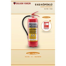6 kg Ağırlığında Balkan Ticaret Köpüklü Yangın Söndürücü Tüp, Tse Hyb Ce Belgeli Çelik Gövde ve Talimat İçerir